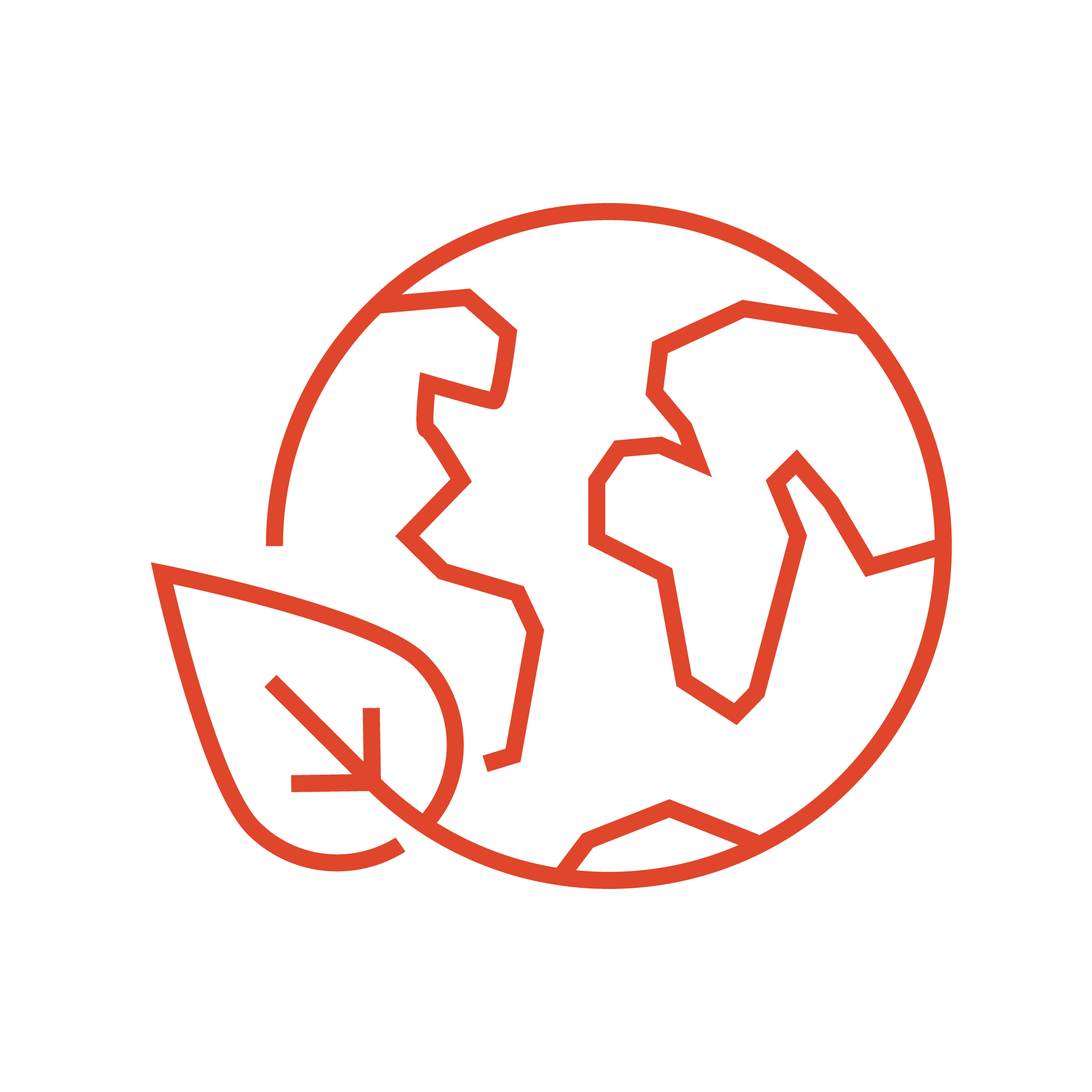 Piktogramm Klimaziel orange Tyczka Energy