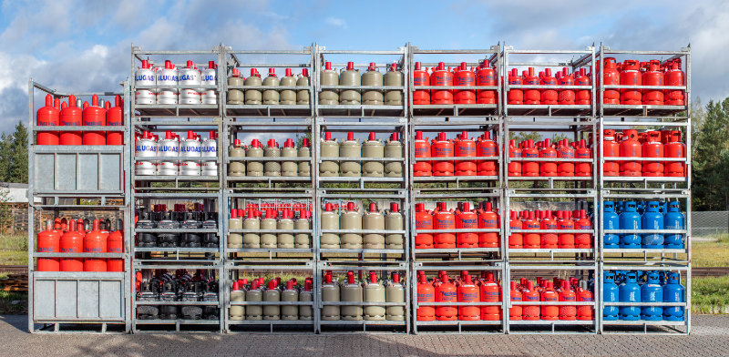Gas Flaschenlager