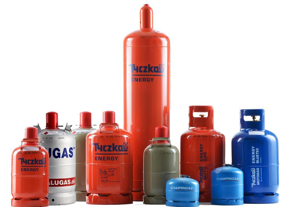 Gasflaschen Sortiment Flaschengruppe Energy